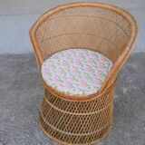 Vintage rattan armchair