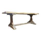 Monastery farmhouse table in walnut, natural patina, vintage style
