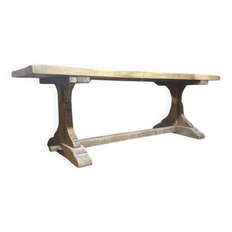 Monastery farmhouse table in walnut, natural patina, vintage style