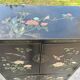 Lacquered Chinese furniture with semi-precious stones 1970