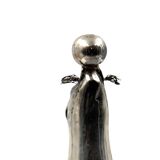 Art deco silverplated brass Seal sculpture, France 1940s