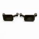 Art Deco candlestick pair by Just Andersen in Disko metal.