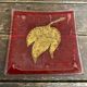 Old Multilayer Red Glass Pocket Video Brass Inlaid Vintage