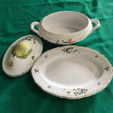 Moustiers tureen signed
