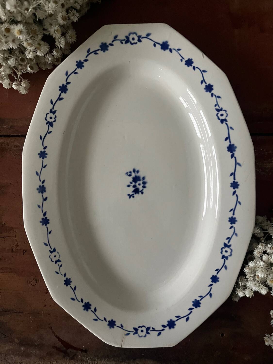 Saint Amand ironstone oval dish
