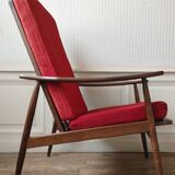 Scandinavian "boomerang" armchair, circa 1960
