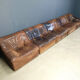 Vintage 5 pc leather DS46 modular sofa by De Sede, 1970s