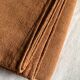 Old harvest tablecloth in terracotta tinted hemp