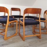 Set of 6 Baumann Sleigh chairs