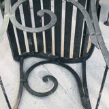 Garden furniture set with 6 chairs, known as Vichy? Art Nouveau 1880?