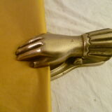 Mail clip paper "hand" in old bronze