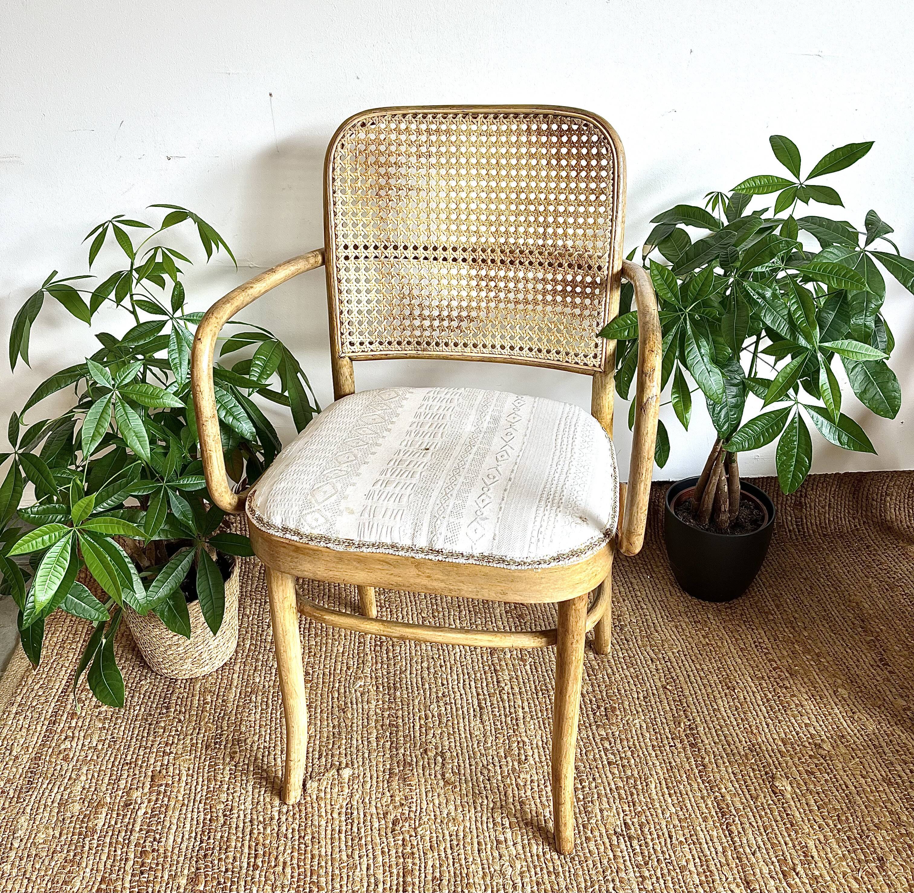 Josef Hoffmann for Thonet model 811 armchair in bentwood and cane
