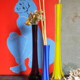 Trio de soliflores en verre étiré anciens