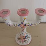 Vintage flower decor ceramic candle holder