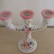 Vintage flower decor ceramic candle holder