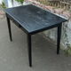 Black lacquered pine desk table