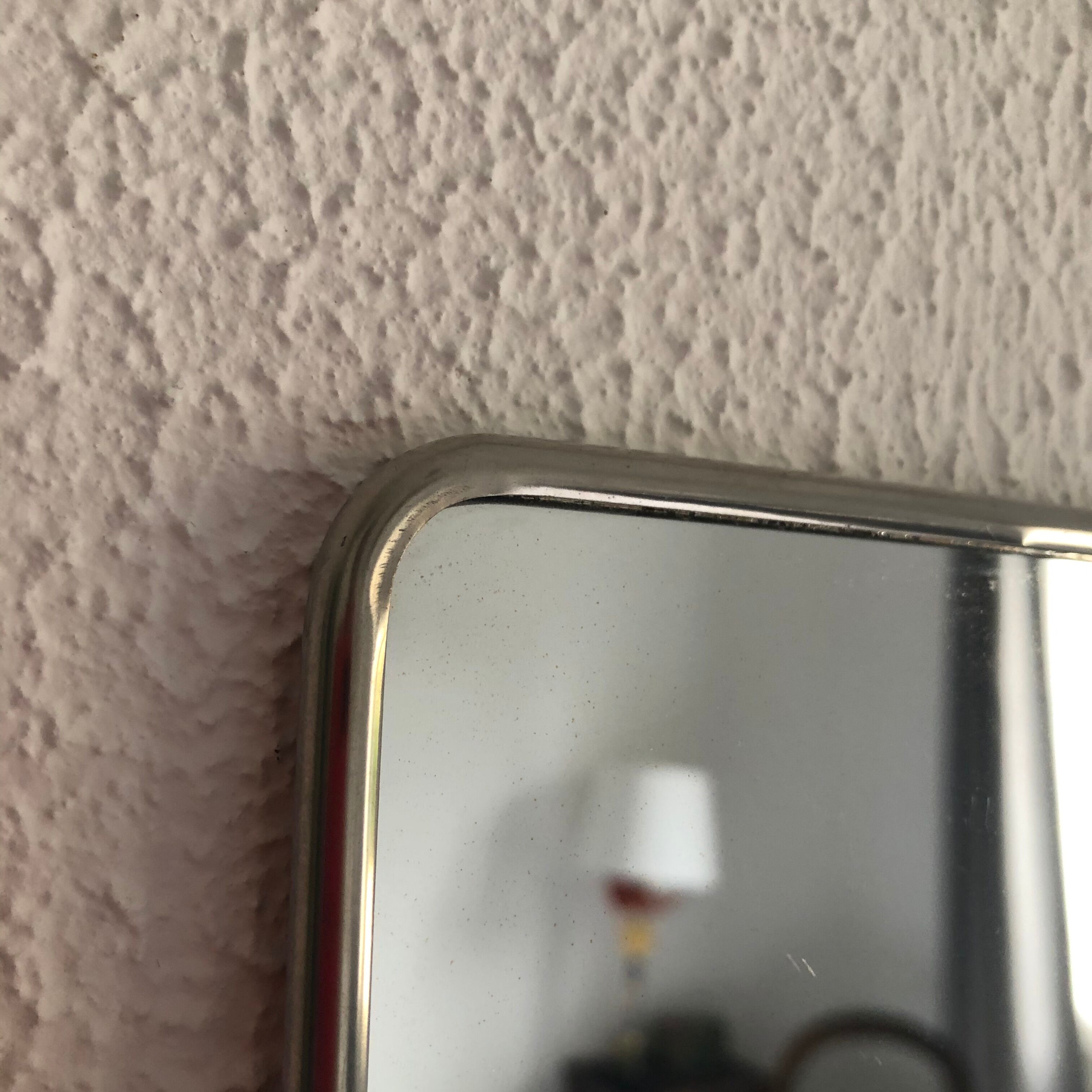Vintage ivory barber mirror 1960 - 40 x 30 cm