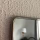 Vintage ivory barber mirror 1960 - 40 x 30 cm