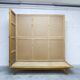 French wardrobe with tapered legs, 3 doors, 120cm hanging rail, new.