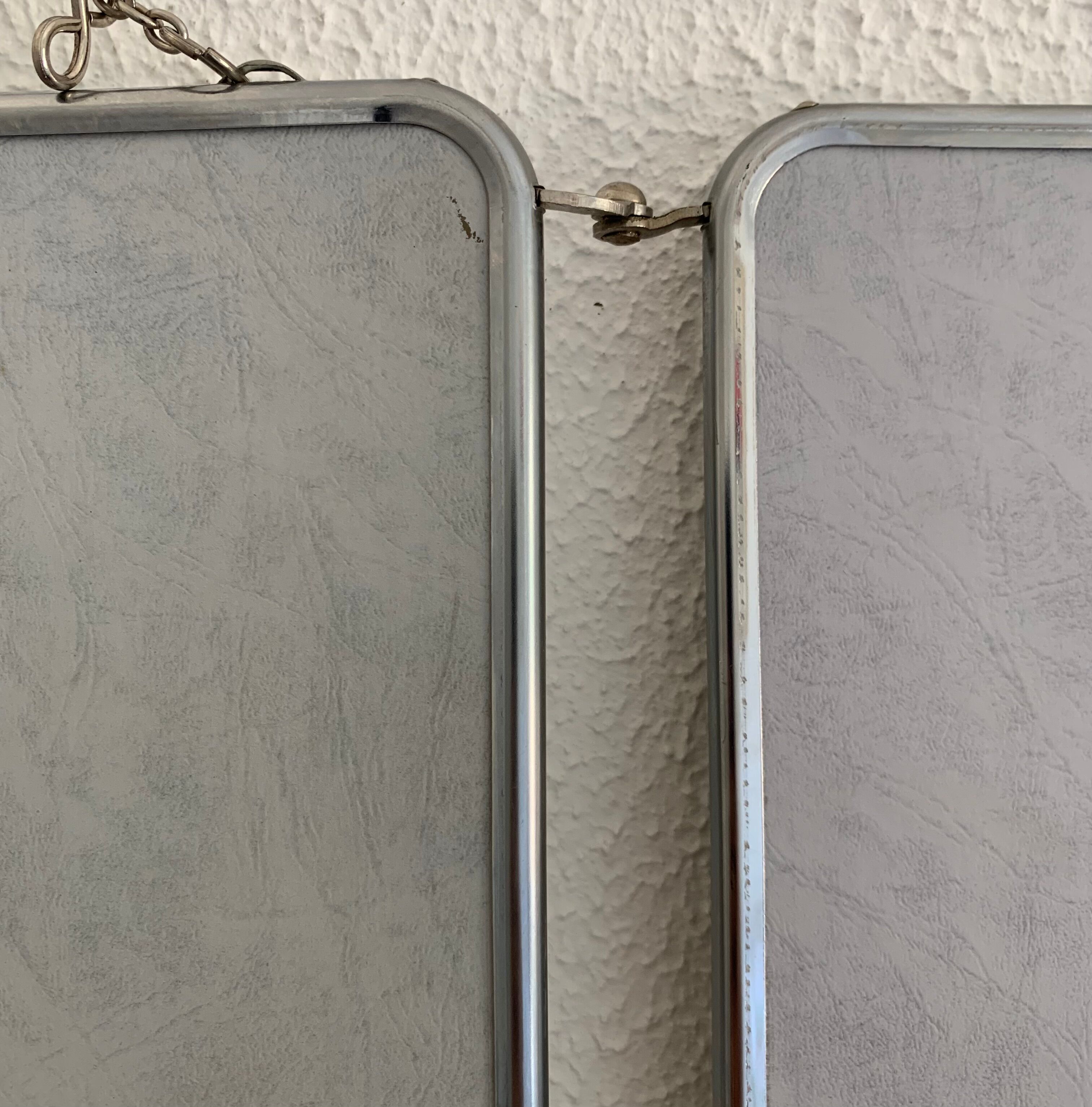 Vintage mirror 1960 triptych barber Arpin hairdresser - 34 x 88 cm