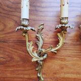 Pair of Louis XVI-style gilded bronze appliques
