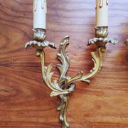 Paire d'appliques en bronze doré de style Louis XVI