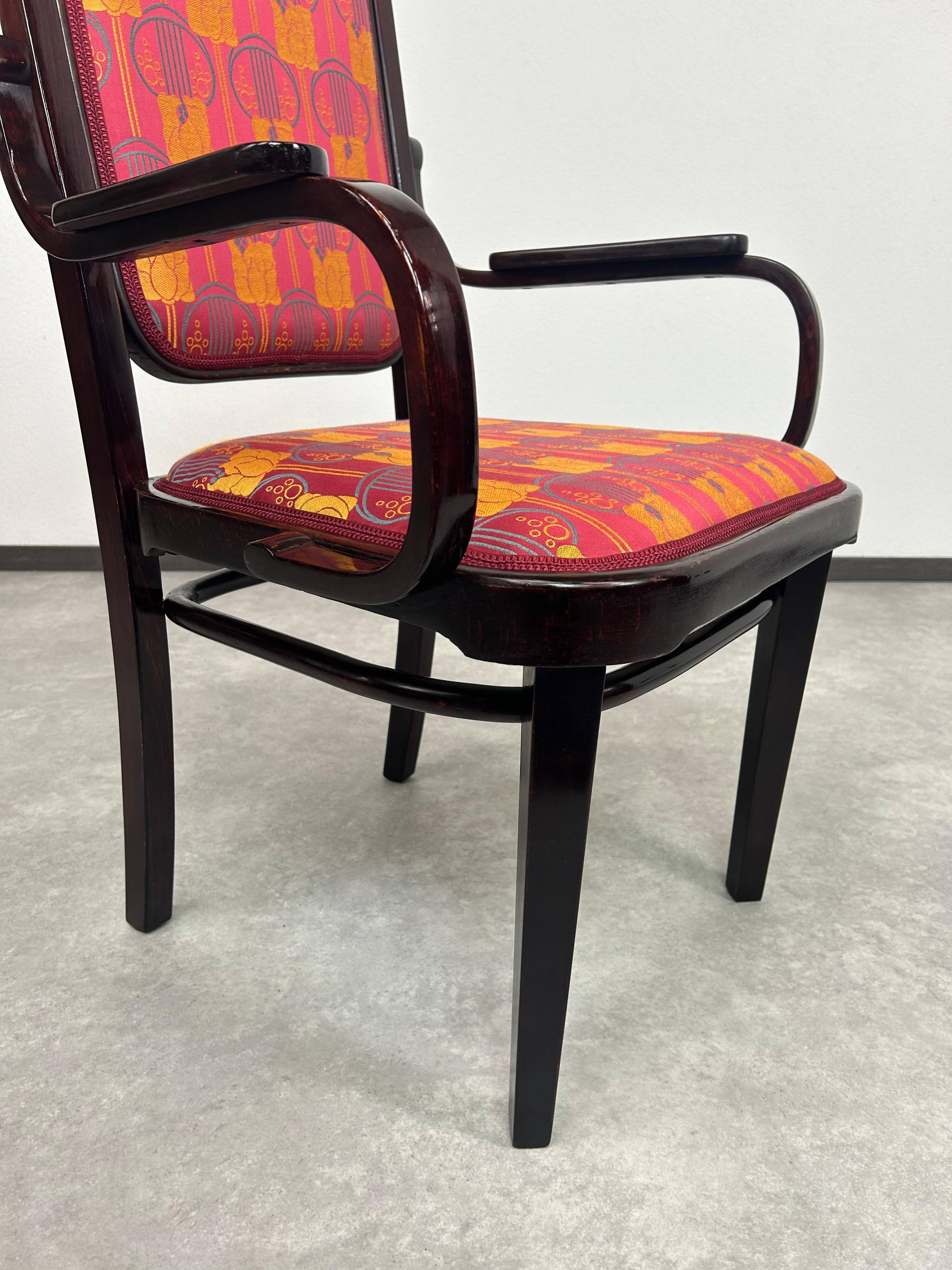 Art Nouveau office chair by Gustav Siegel for Thonet