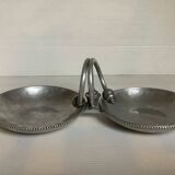 Hammered aluminium serving platter buenilum