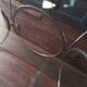 Vintage dining table chrome glass and metal