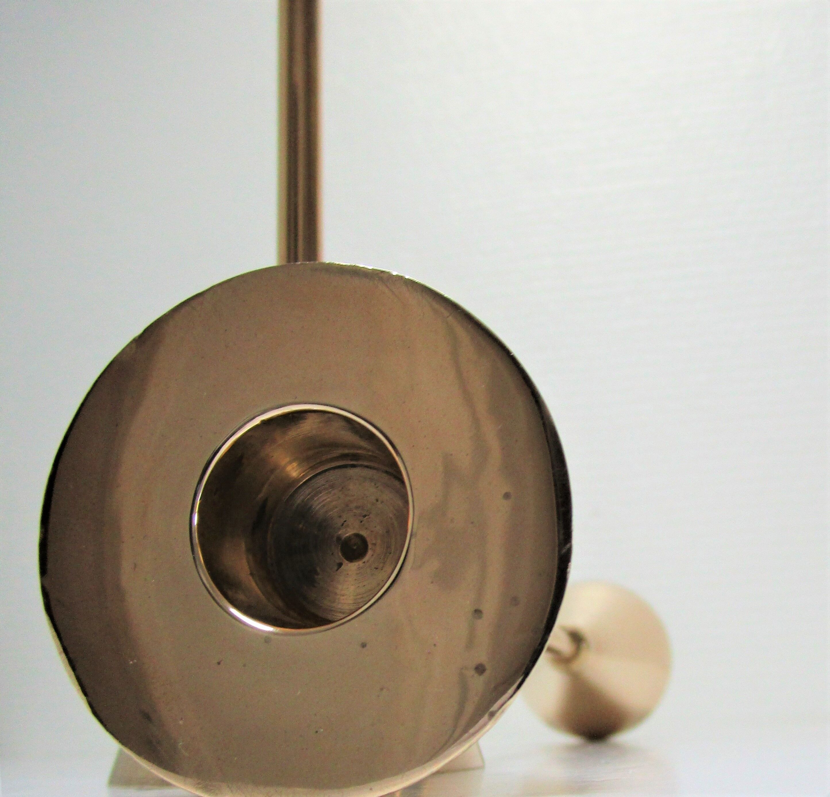 Pair of solid brass candle holders 80