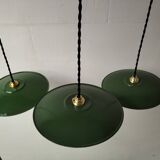 Enameled sheet metal pendant lights