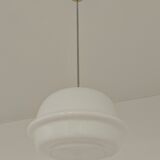 Suspension lamp "derby" in triplex opal glass – karel volf, osvě