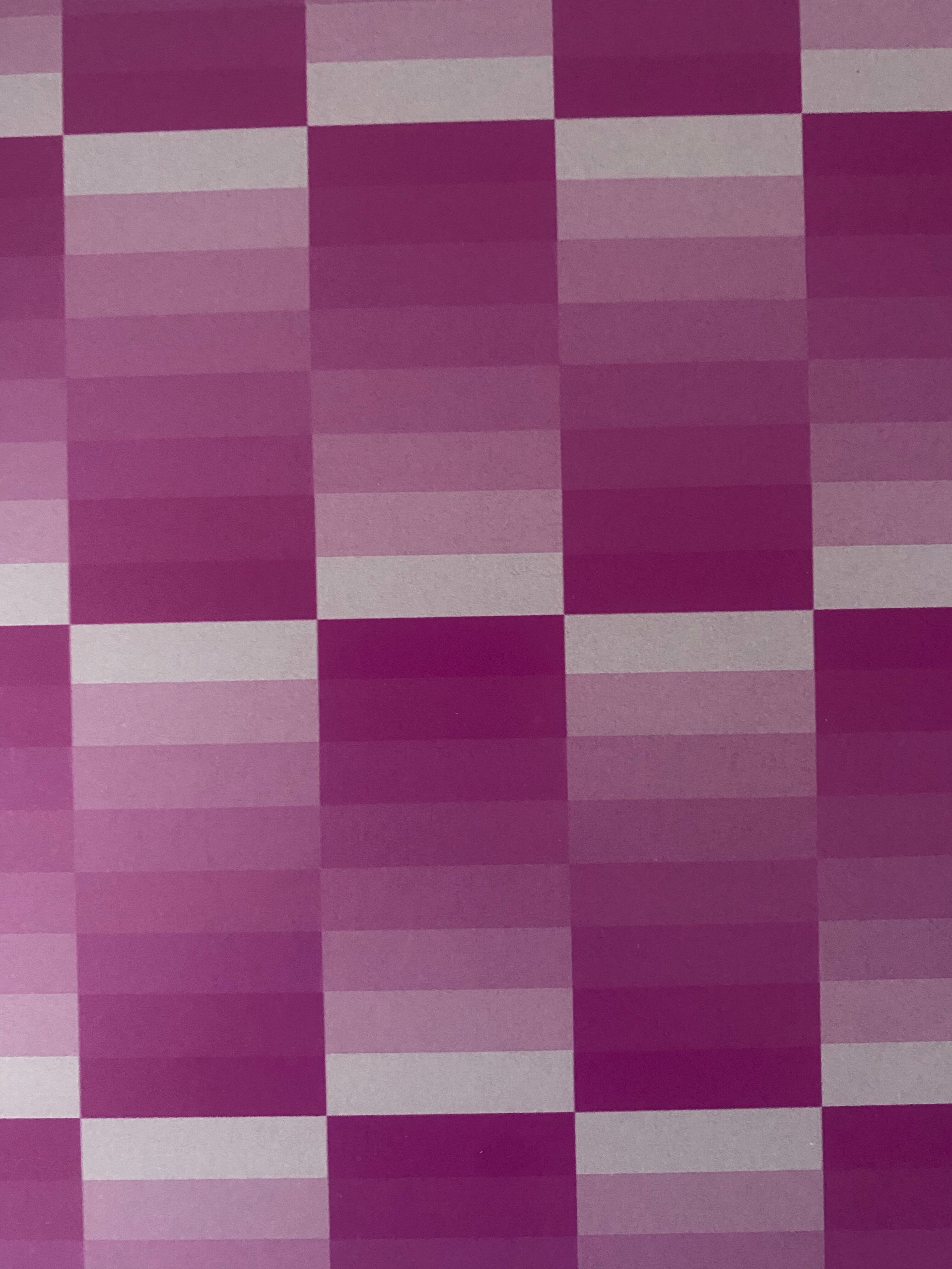 Poster, photolithography, Jim Bird, tribute to Vasarely, 70s