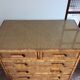Commode vintage rotin et cannage