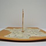 Ceramic cheese platter modernist rooster 60s