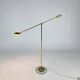 Dutch design brass and glass counter balance floorlamp by herda, 1970s