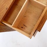 Meuble à couture en bois des années 1960 tiroirs recto/verso