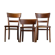 3 wooden bistro chairs