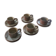Genuine stoneware cups and saucers