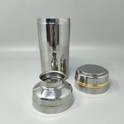 1970s Gorgeous Cocktail Shaker in Gold 24K and Stainless Steel With Ice Buc