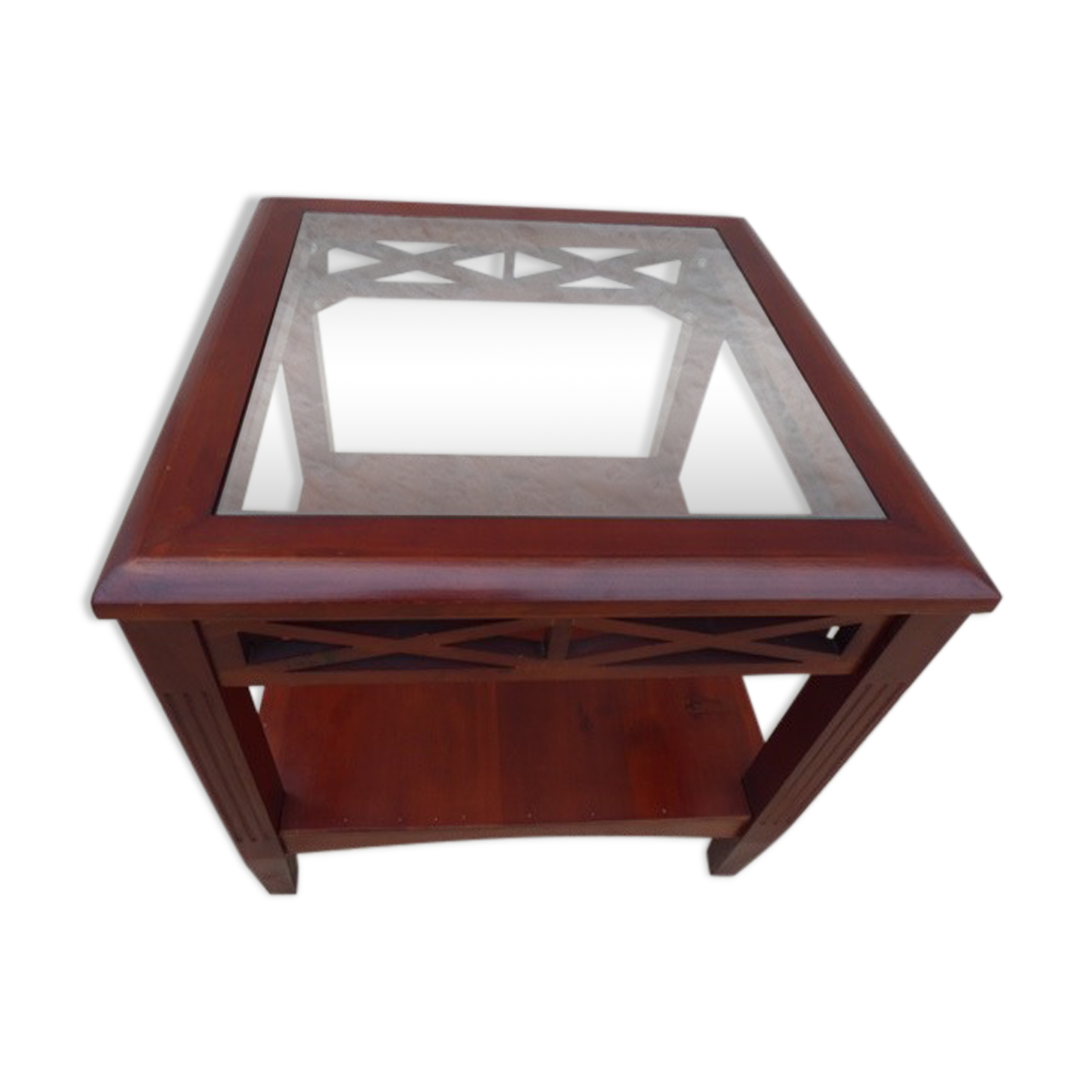 Table end of sofa in exotic wood