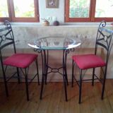 High table and two chairs