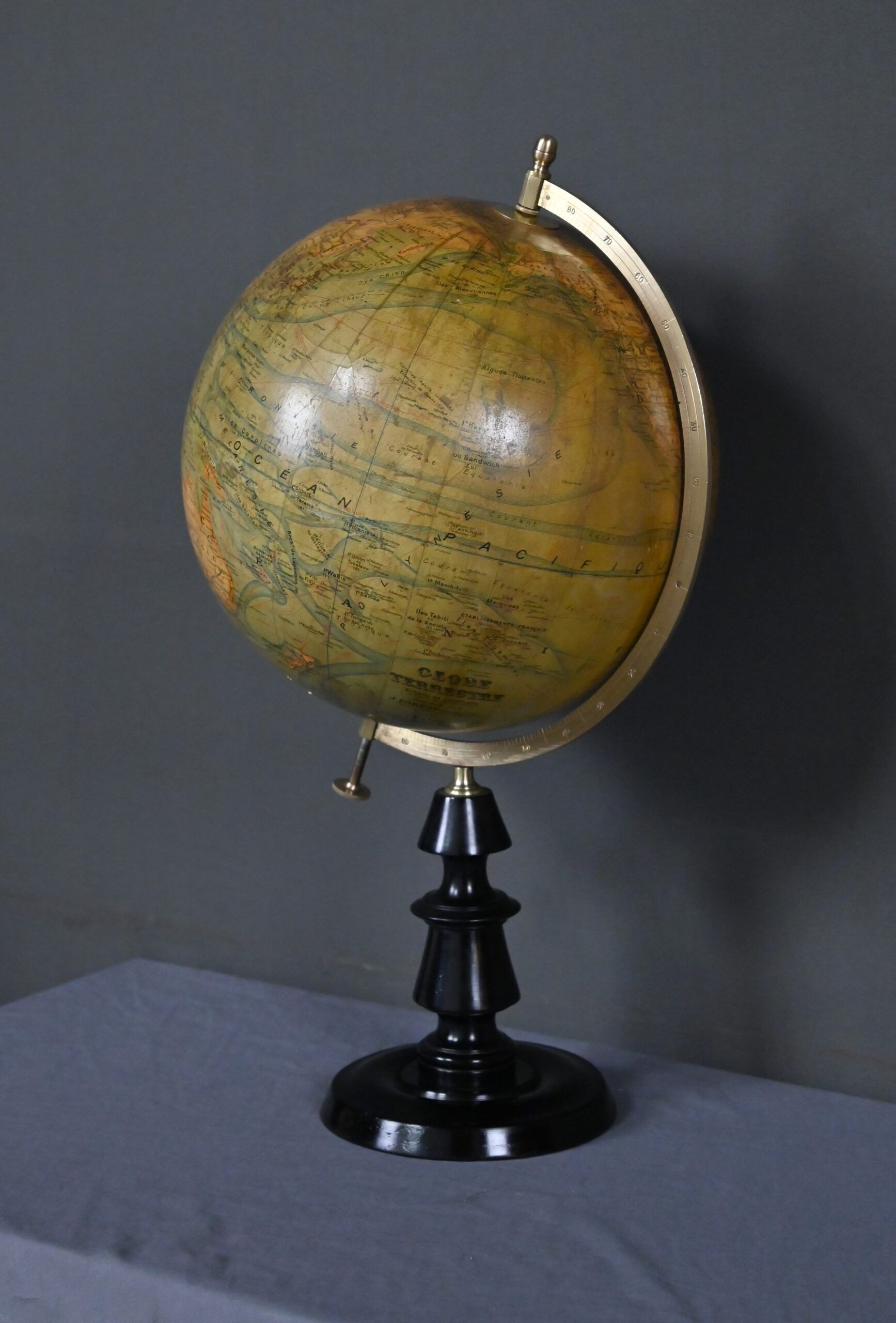 Terrestrial globe signed J. Forest – Late 19th century