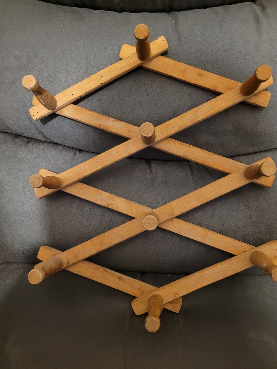 Vintage accordion coat rack