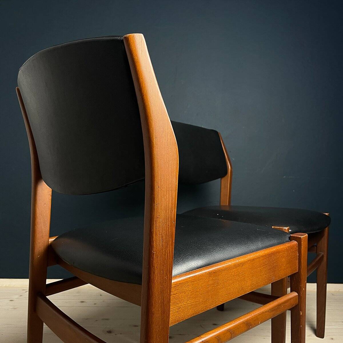 Mid-century dining chair set, Italy, 1970s