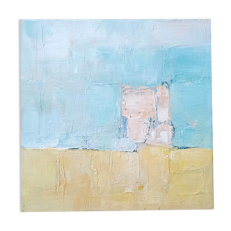 Modern painting - abstract Mediterranean landscape