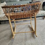 Moses Wicker Basket with Rocking Legs