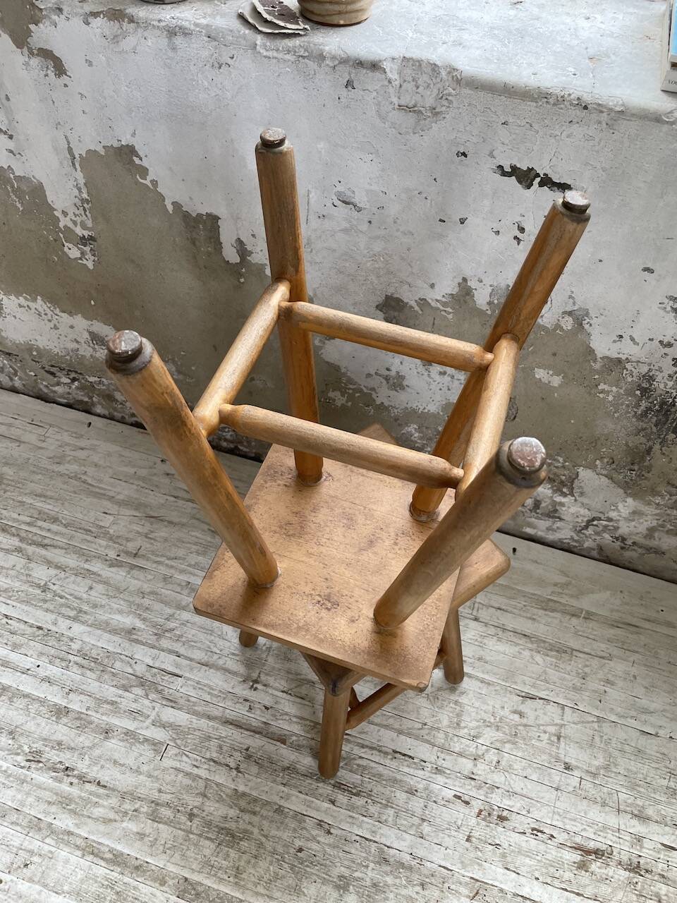 Pair of beech stools