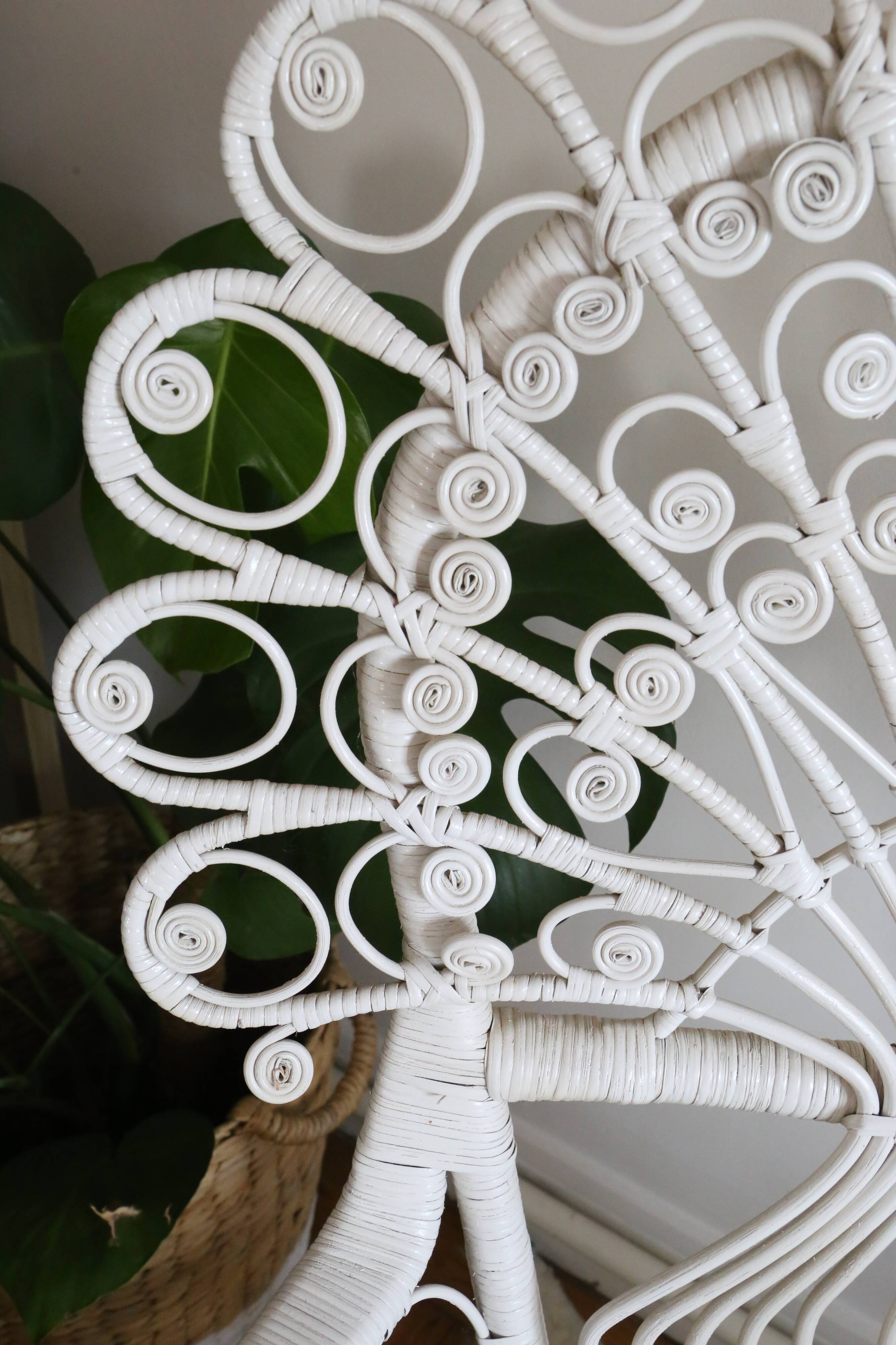 Peacok rattan armchair