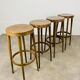 4 bar stools Baumann wood 60s bistro